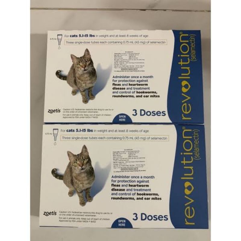 Nhỏ gáy trị ve rận cho mèo Revolution