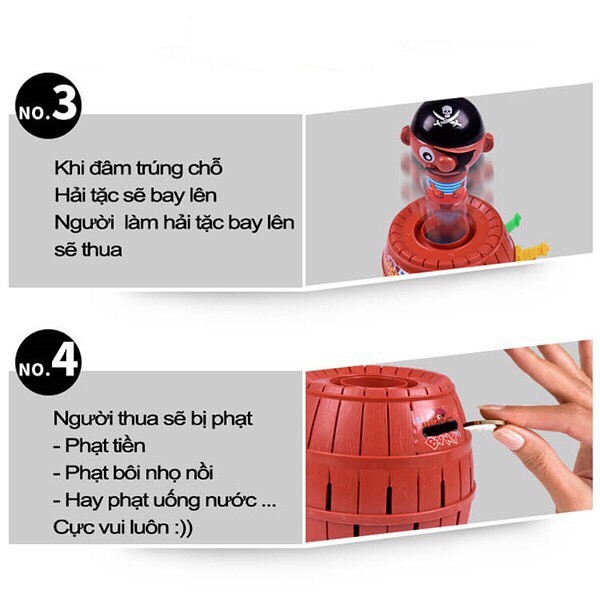 Đâm Hải Tặc Size Nhỏ 10cm 8 Kiếm