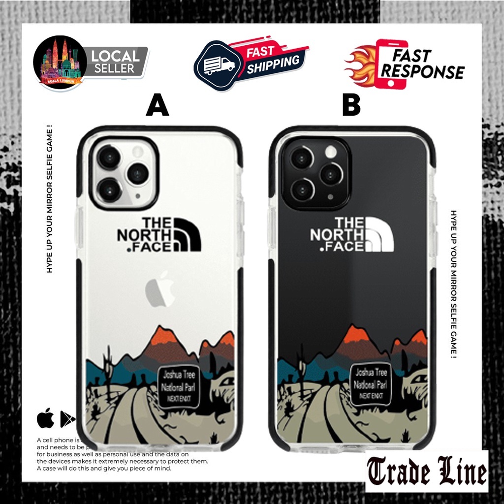 THE NORTH FACE Ốp lưng in họa tiết dành cho điện thoại iPhone 13 12 11 Pro Max Xs Max XR 8 7 Plus