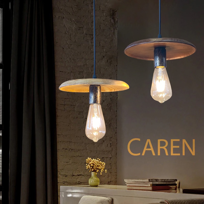 Đèn thả trang trí gỗ đơn giản chưa bao gồm bóng đèn DGSX