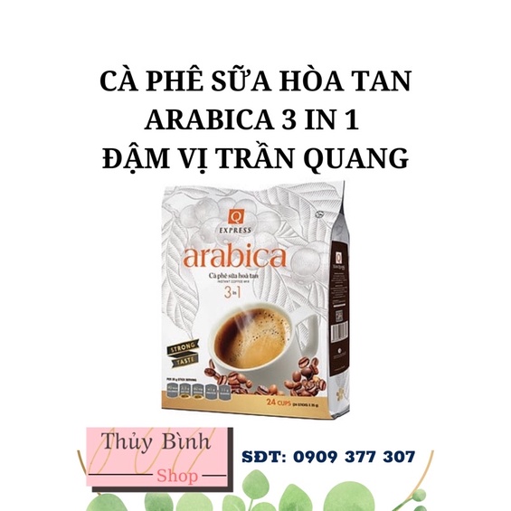 Cà phê sữa hoà tan 3 in 1 Arabica đậm vị Trần Quang