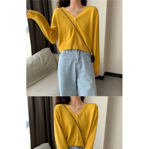 Áo khoác cardigan NZN dệt kim tay dài cổ chữ V phong cách Hàn Quốc thời trang mùa thu cho nữ