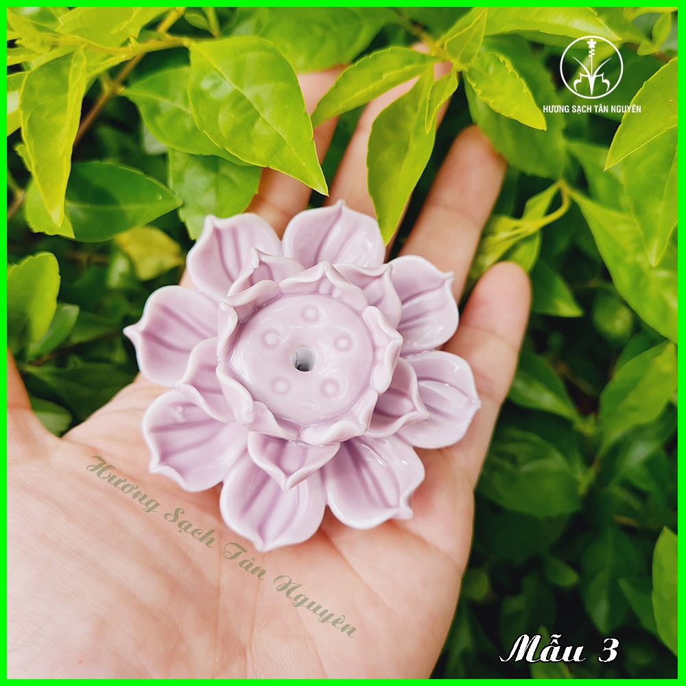 Đế cắm nhang Tân Nguyên, đế sen, đế cắm hoa sen đẹp bằng gốm sư