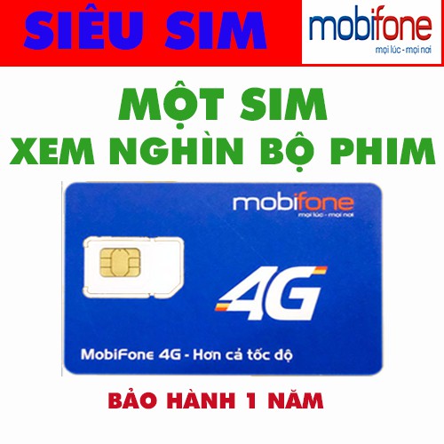 Sim 3g/4g Mobiphone Max Băng thông không giới hạn dung lượng