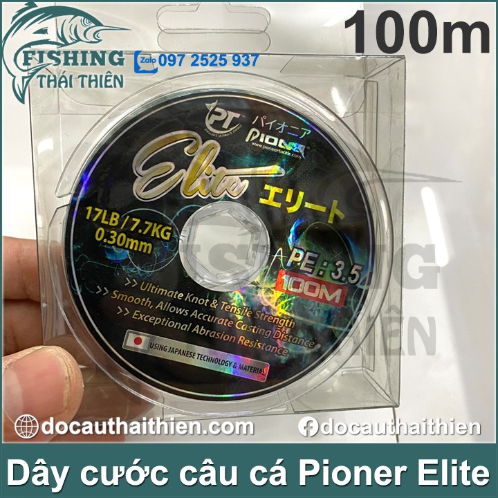 Dây cước câu cá Pioner Elite cuộn 100m