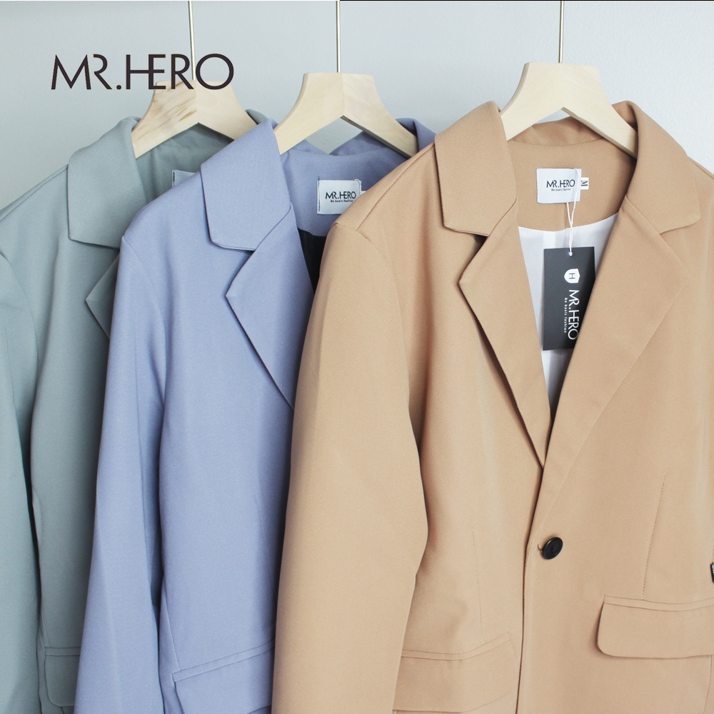 Áo khoác blazer dài tay vest nam BZ22 M.RO thời trang phong cách Hàn Quốc Mrhero 5 màu