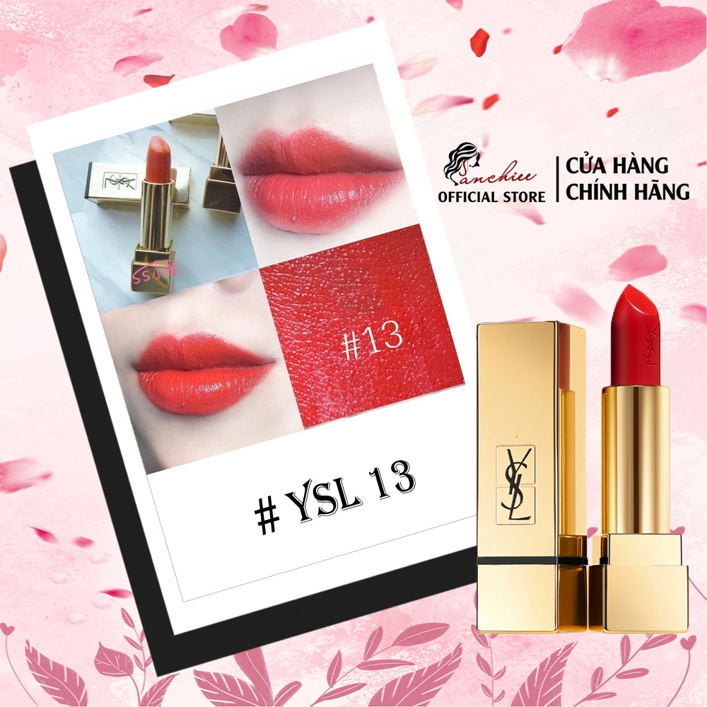 Son YSL pure colour satiny radiance, chất son mềm mại,không gây khô môi, hệt như làn môi nguyên bản