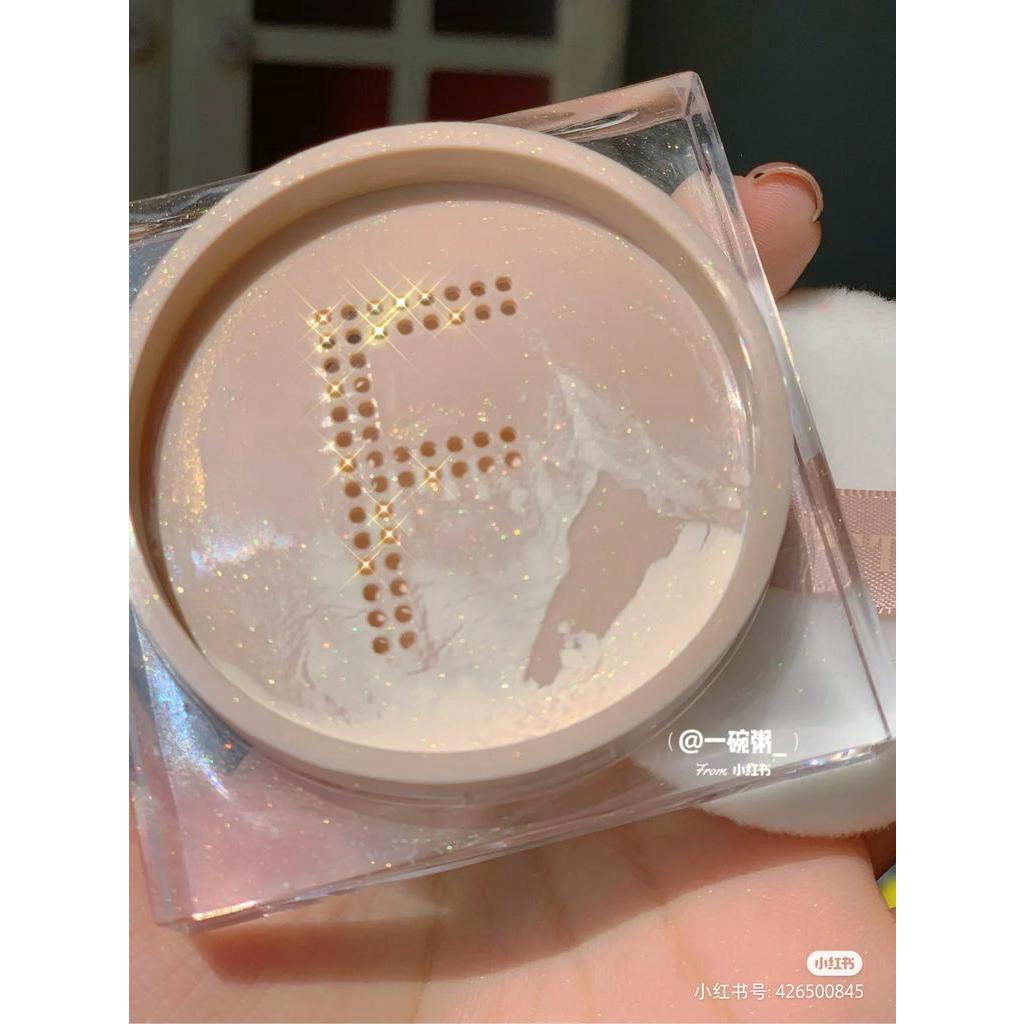 Phấn phủ dạng bột Flortte ánh ngọc trai trang điểm điều dầu nhẹ nhàng  Nội Địa Trung