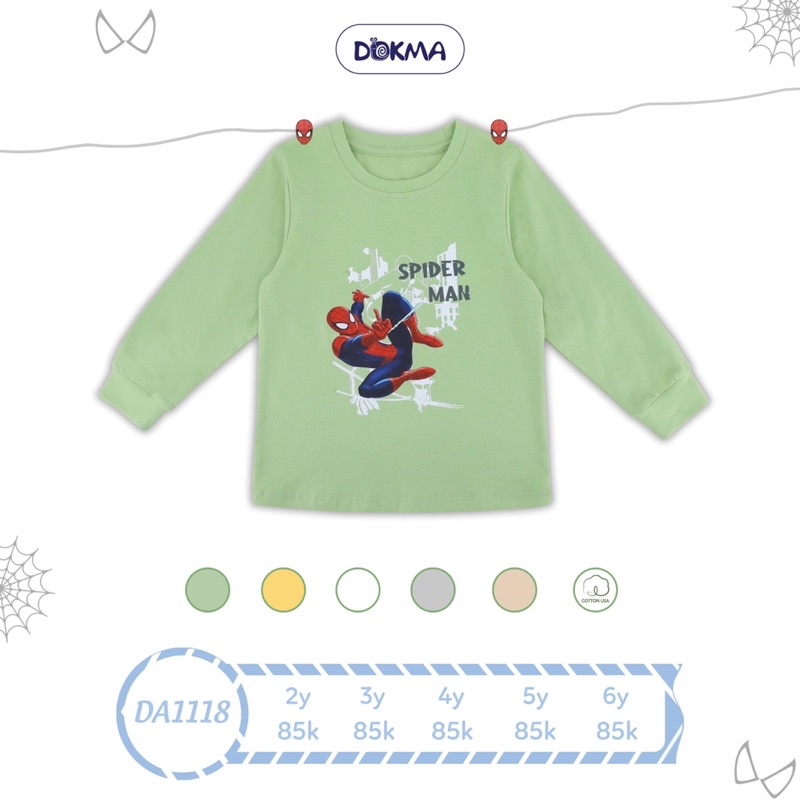 Áo dài tay cổ tròn bé Trai dokma (2-6y)DA1118