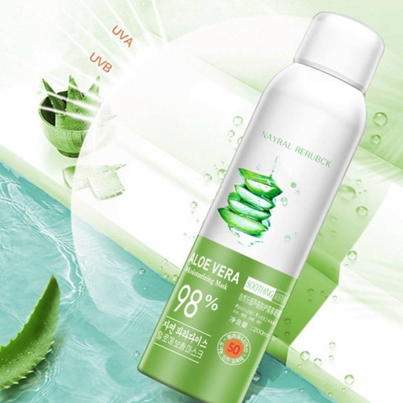 Xịt Chống Nắng Trắng Da Aloe Vera 200ML Chiết Xuất Nha Đam Tươi Mát