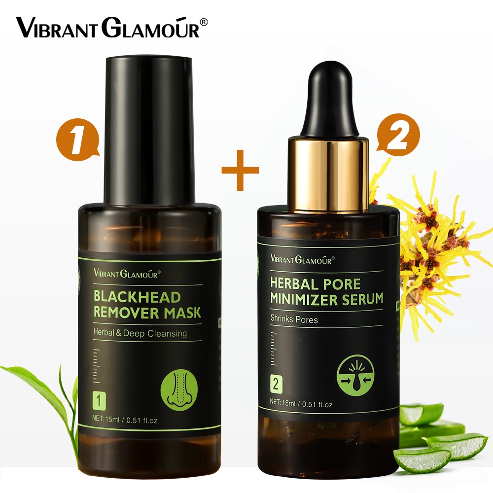 Bộ 2 món VIBRANT GLAMOUR gồm mặt nạ thảo dược giảm mụn đầu đen và serum thu nhỏ lỗ chân lông (có bán lẻ) | BigBuy360 - bigbuy360.vn