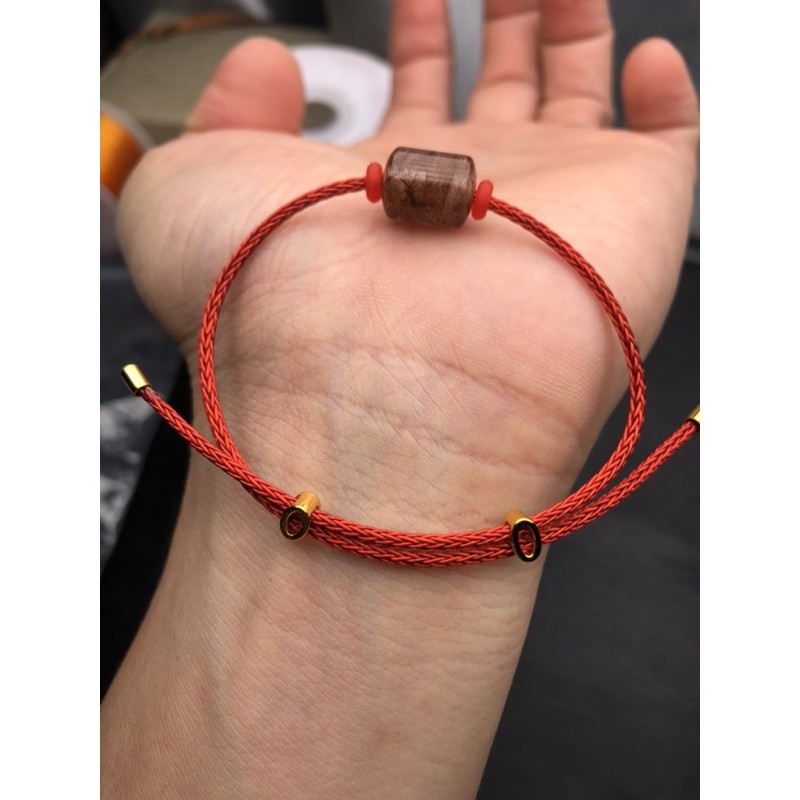 Vòng tay lu thống đá thạch anh tóc nâu HANMYNGHE