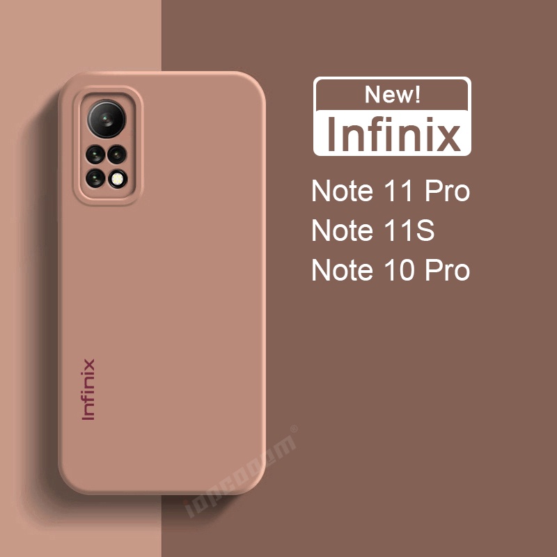 Solid Color Soft Camera Case Infinix Note 11 Pro 11S 10 Casing Original Liquid Silicone Cover