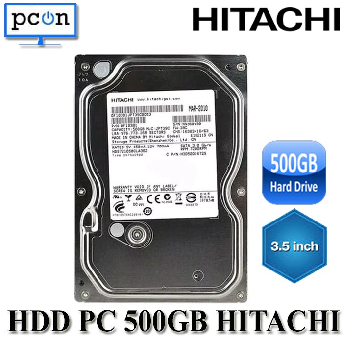 Ổ Cứng 3.5 500gb Sata Hitachi Internal Hdd