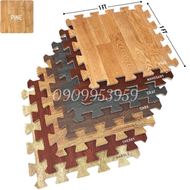 thảm loat sàn vân gỗ size 30x30x1cm