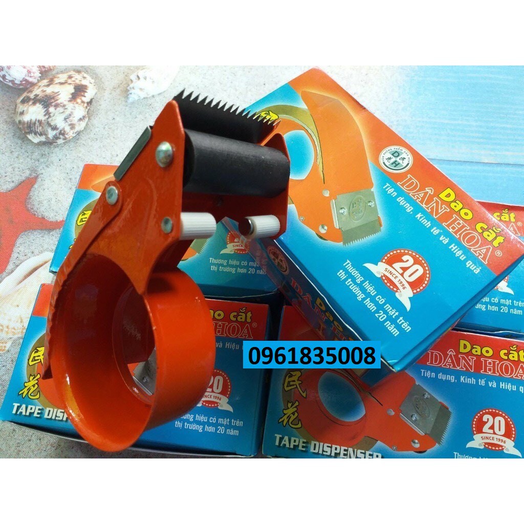 Dao Cắt Băng Keo Dân Hoa Màu Cam Shopee