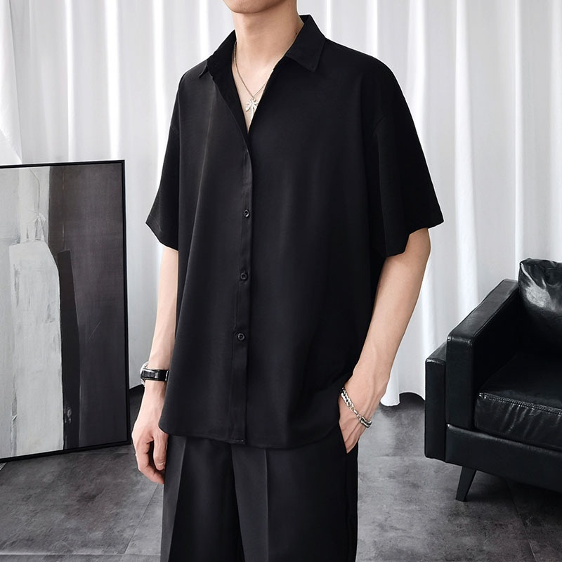 Áo sơ mi tay lỡ nam nữ Unisex, vải lụa mát phù hợp học sinh, sinh viên - JBS08 | BigBuy360 - bigbuy360.vn