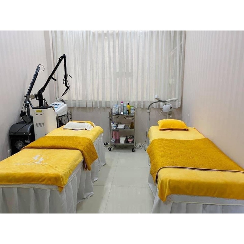 Khăn trải giường cho spa cỡ lớn, thêu logo theo yêu cầu