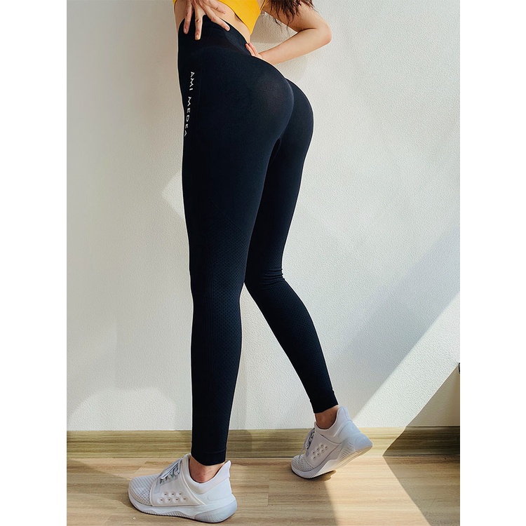 Quần tập gym yoga legging nữ cạp cao AMIN