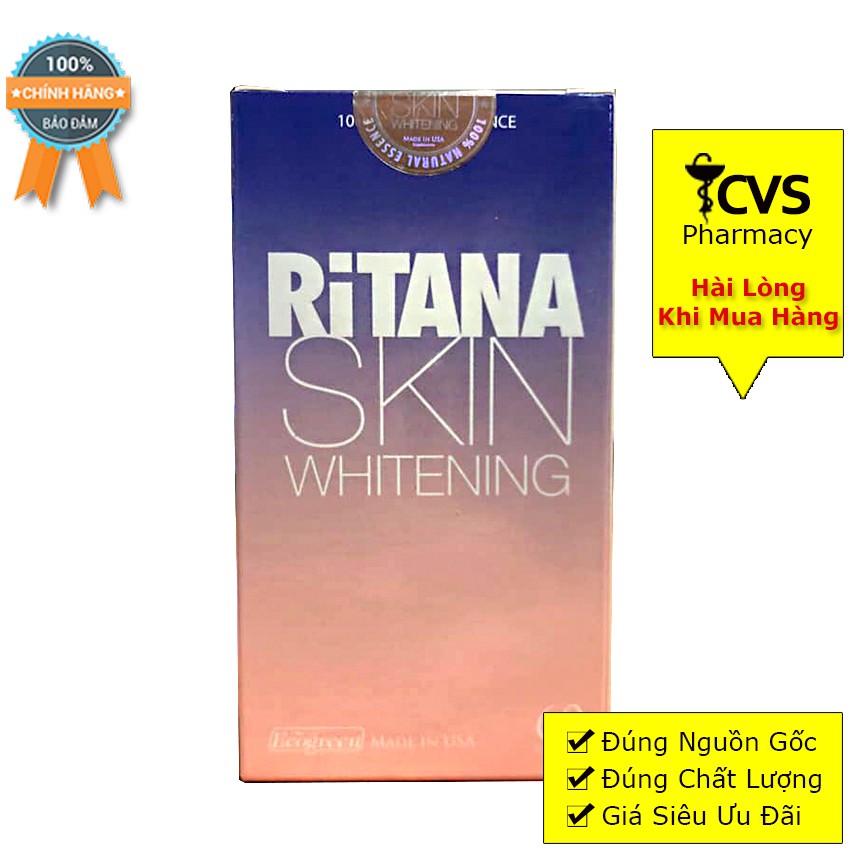 Viên Trắng Da RITANA Skin Whiting – Mờ nám, Giúp chậm lão hóa da, Chống nắng từ bên trong (Hộp 60 viên) | BigBuy360 - bigbuy360.vn