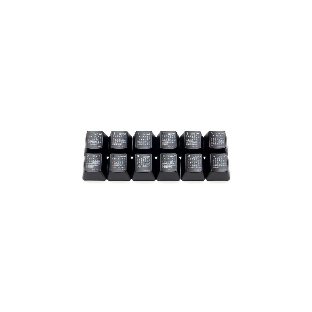 Keycap Filco lịch 2019 (Black) - Hàng chính hãng