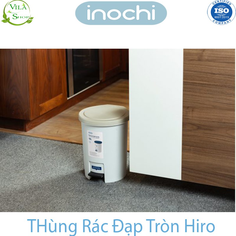 Thùng Đựng Rác, Thùng Rác Nhựa Đạp Chân Nắp Tròn Có Lõi Inochi 6L 12L, Nhỏ Nhắn - Gọn Gàng - Tinh Tế