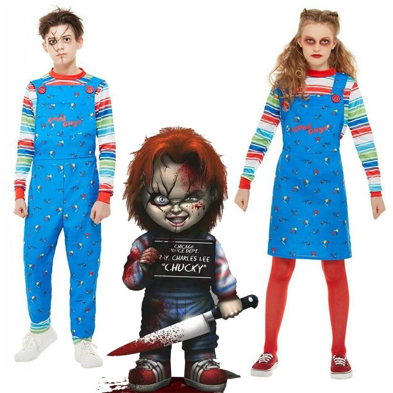 boys Christmas Bride of Chucky Costume for Kids Funny Party Child's Play 3 Cosplay Buddi Carnival Halloween Children