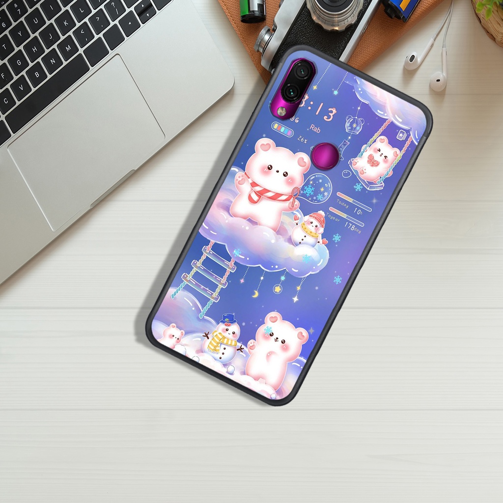ỐP LƯNG XIAOMI REDMI 7 - REDMI NOTE 7 - REDMI NOTE 7 PRO  , IN HÌNH GẤU NÂU CHOCOLATE ĐÁNG YÊU.