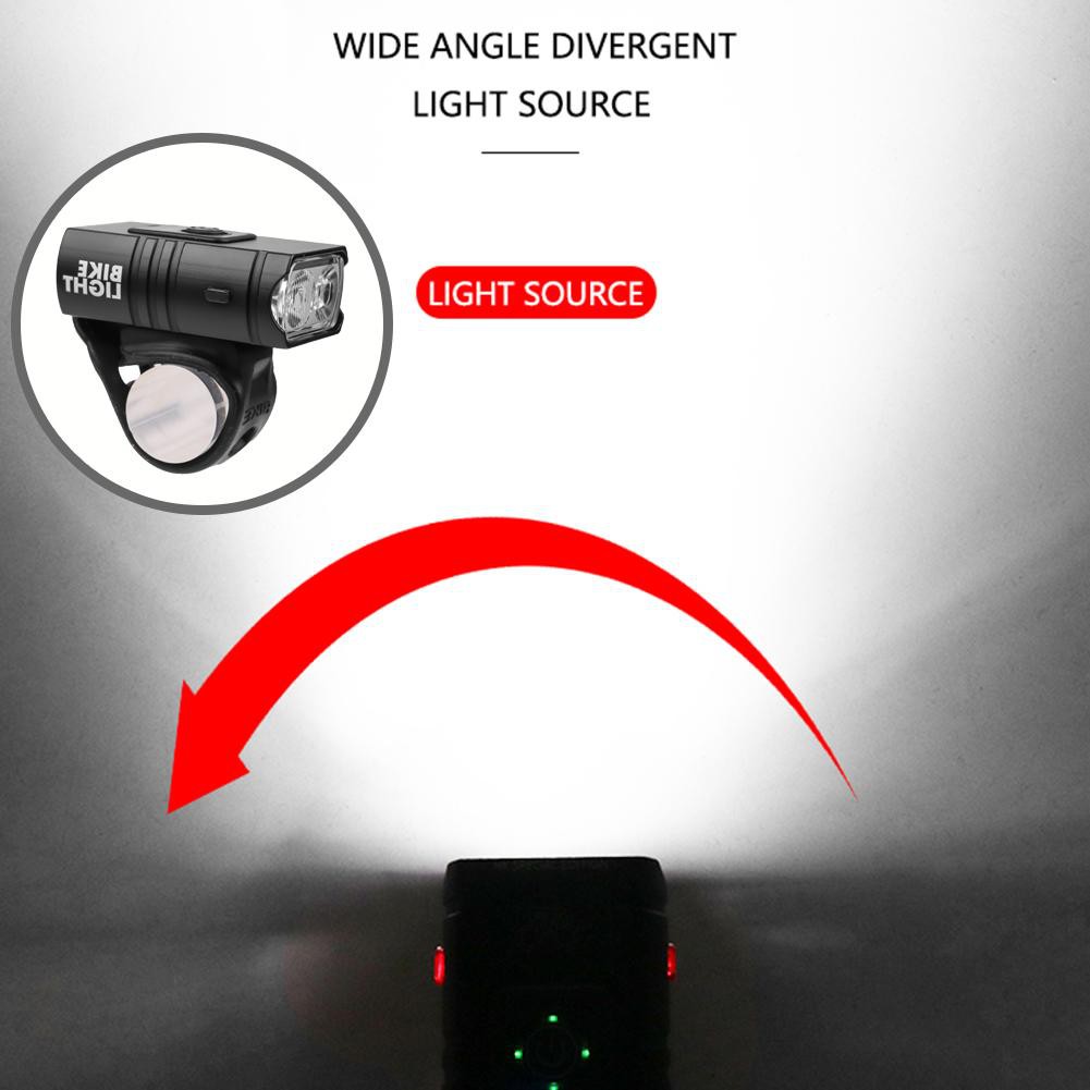 2pcs Waterproof T6 LED MTB Bike Warning Front Headlight + Rear Taillight