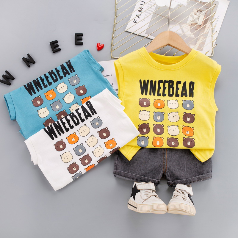 Set Đồ Thể Thao 2 Món Áo Thun Cotton Cổ Tròn + Quần Short Thời Trang Cho Bé 0-6 Tuổi