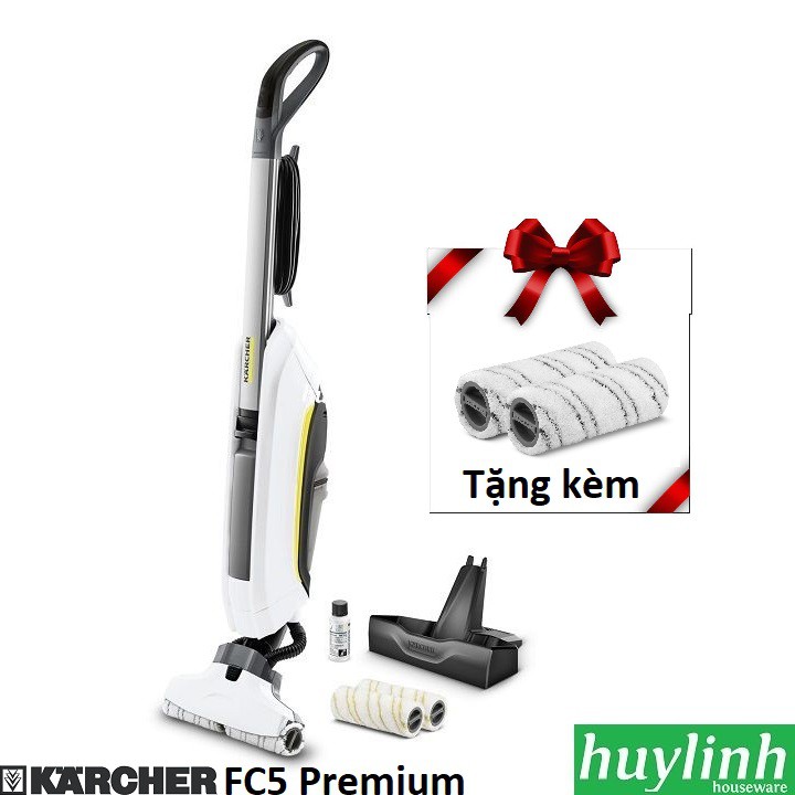 [Mã ELHAMS5 giảm 6% đơn 300K] Máy lau sàn hút bụi Karcher FC5 Premium - Hút tóc - Tặng kèm 2 con lăn trị giá 490.000