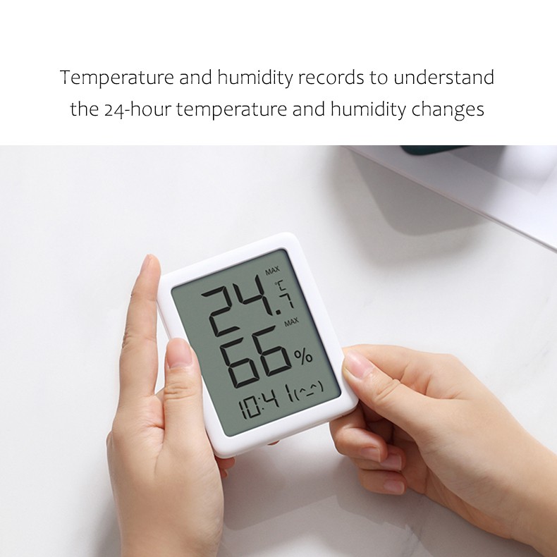 From Xiaomi Youpin Miaomiaoce Nhiệt kế cảm biến độ ẩm và nhiệt độ E-ink tích hợp màn hình LCD kỹ thuật số tiện dụng