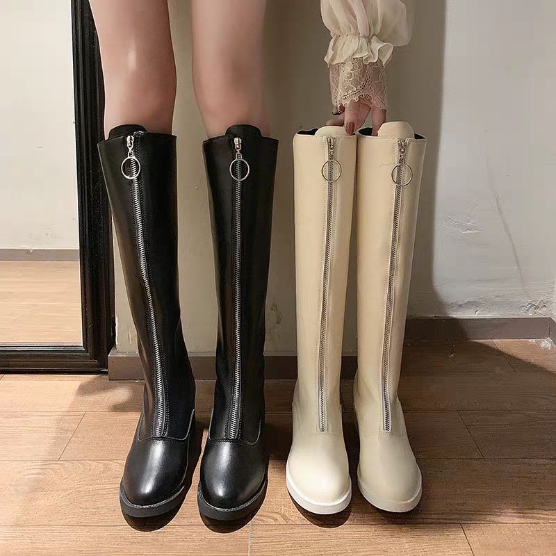 [ Sẵn be sz 39 ] Order boots đùi phong cách Ulzzang mới nhất mùa thu 2019, hàng quảng châu loại đẹp | BigBuy360 - bigbuy360.vn
