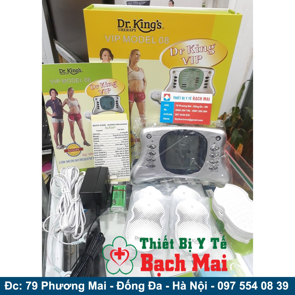 Máy Massage Xung Điện Trị Liệu Aukewel Dr King 8 Miếng Dán - ĐỨC