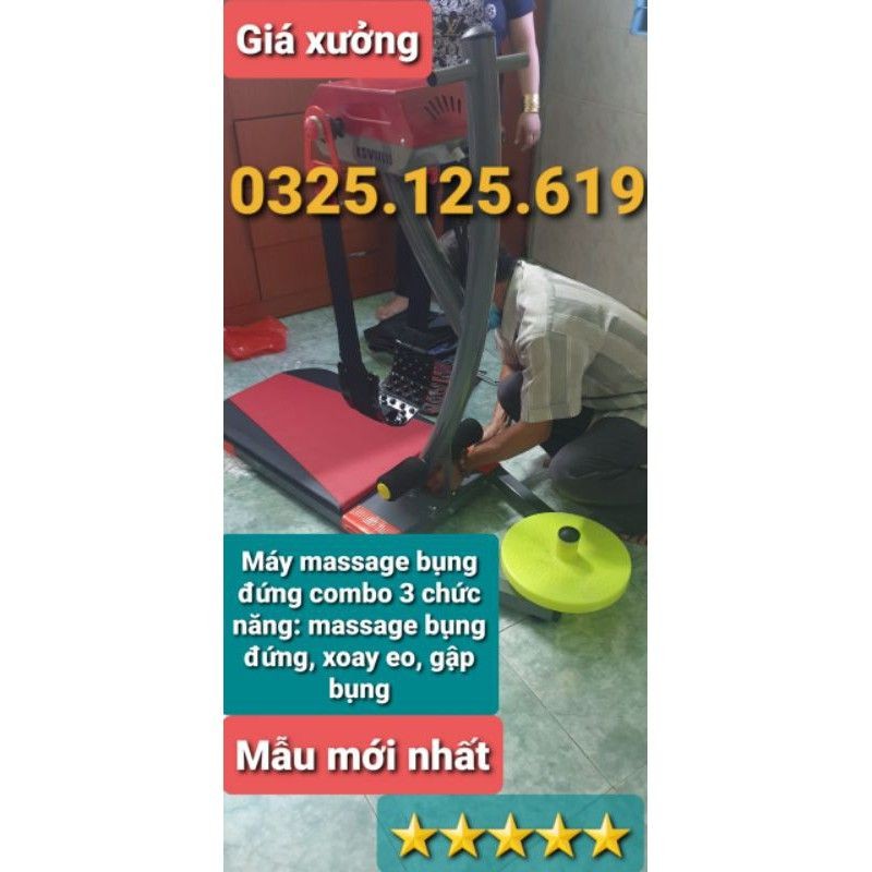 Máy massage bụng đứng 3 chức năng có xoay eo , giá xưởng, bảo hành 12 tháng