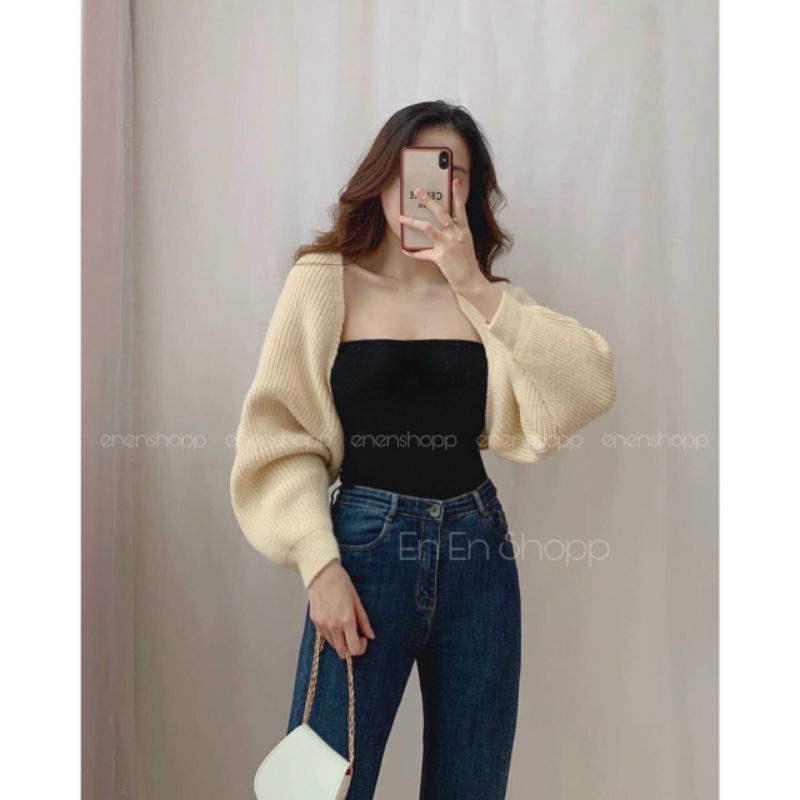 Áo cadigan len lửng hàng QCL1