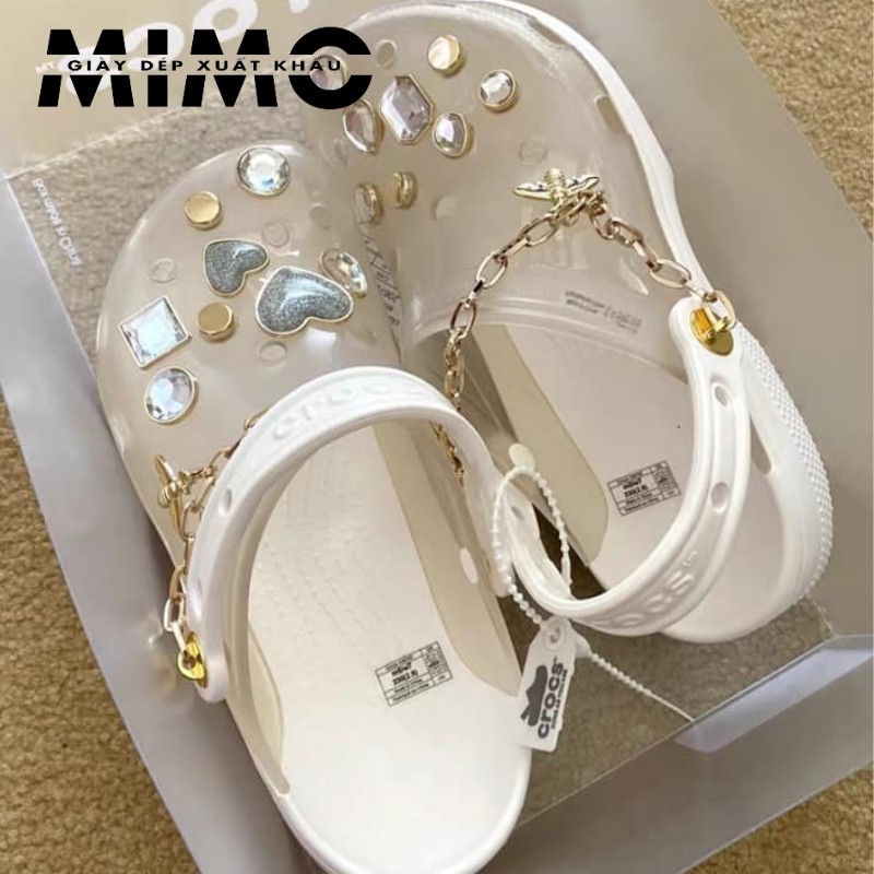 [HOT] Sục nữ, dép cross đính đá đế cao, sục cross đính kèm 16 jibit siêu sang chảnh cho chị em