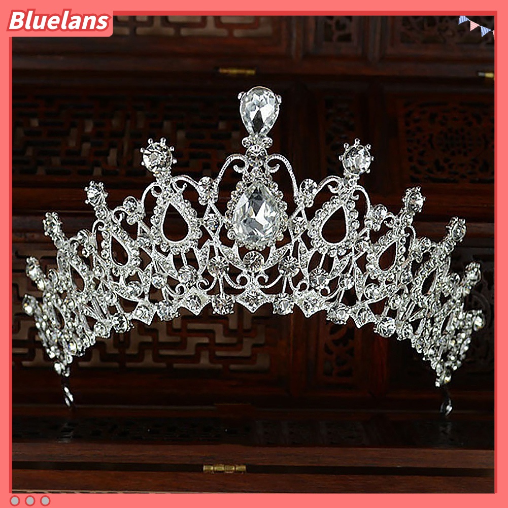 Vương Miện Cài Tóc Đính Đá Lấp Lánh Cho Cô Dâu