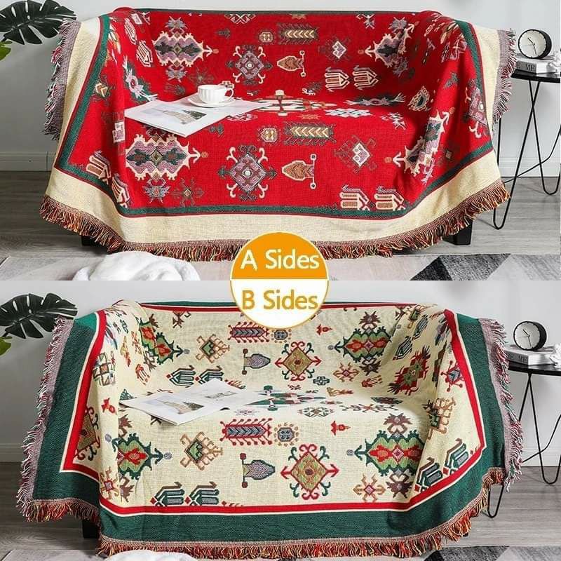 Thảm thổ cẩm trải sàn , Khăn phủ sofa , chăn đắp thư giãn , dercor