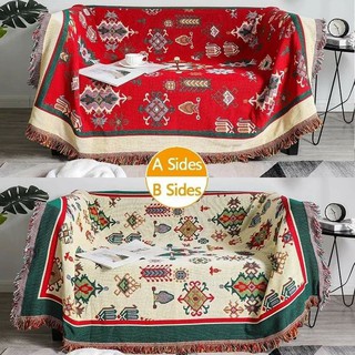 Thảm thổ cẩm , trải sofa vintage 2 mặt khác nhau