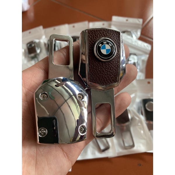 [⚡FLAST SALE⚡] Chốt khoá dây đai an toàn xe BMW, bản cải tiến hỗ trợ móc nối tiếp vật liệu inox bọc da dày dặn cao cấp