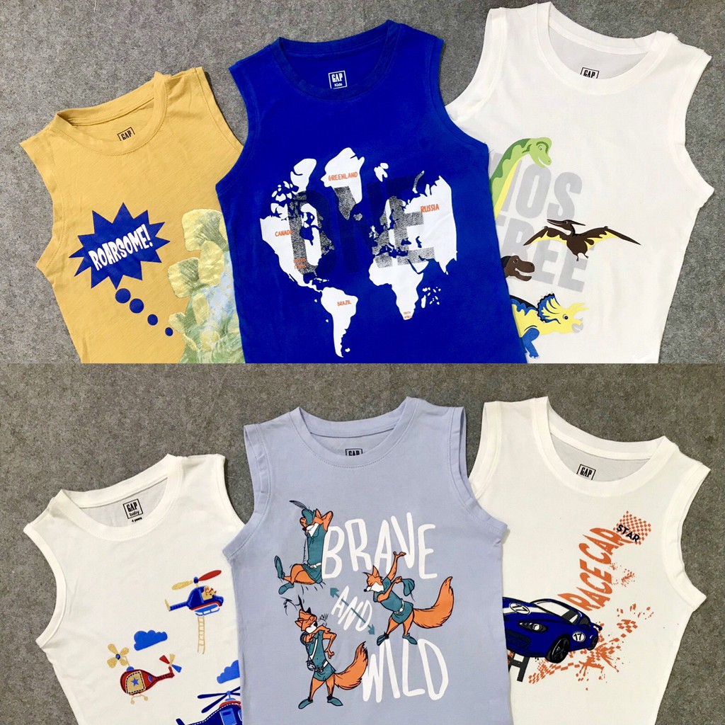 Áo ba lỗ size đại cho bé trai 20 - 45kg