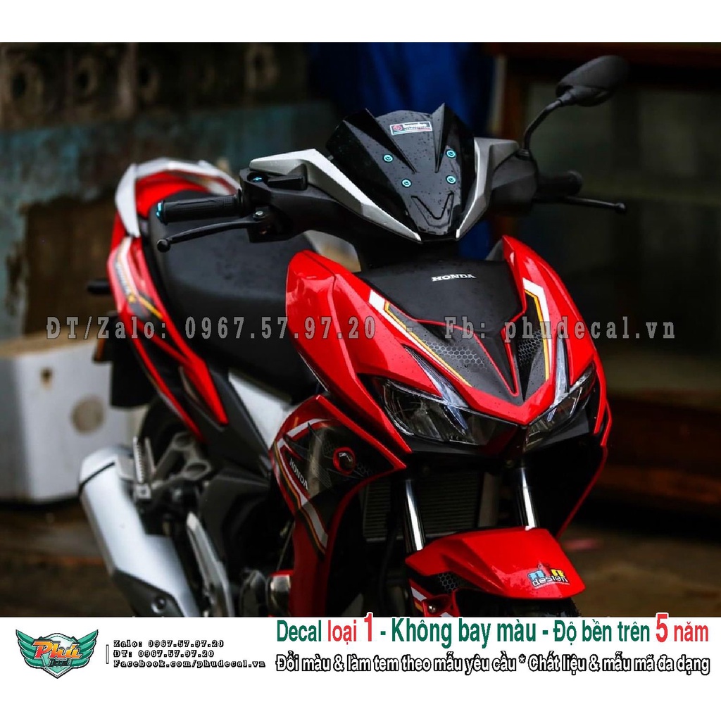 Tem rời xe Winner X đỏ đen 2021 (A)