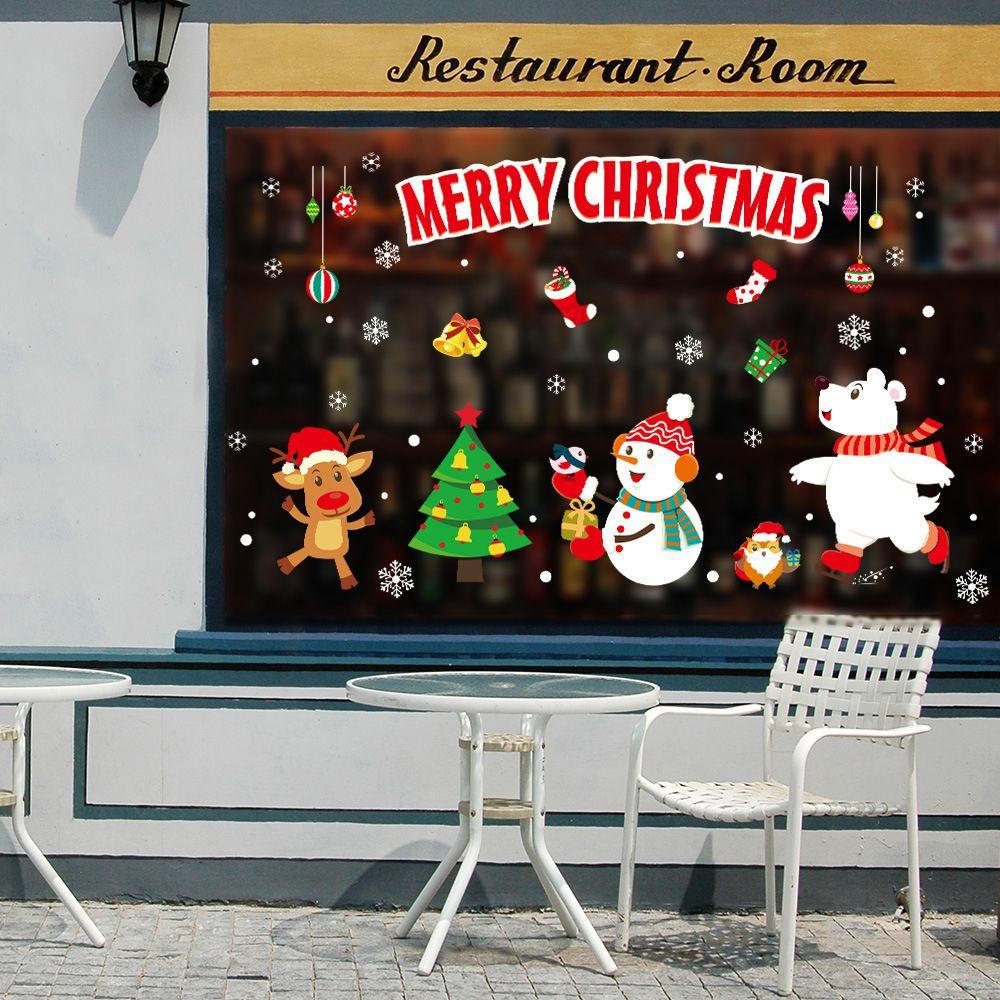 Miếng Dán Tường Trang Trí Năm Mới / Giáng Sinh DIY
