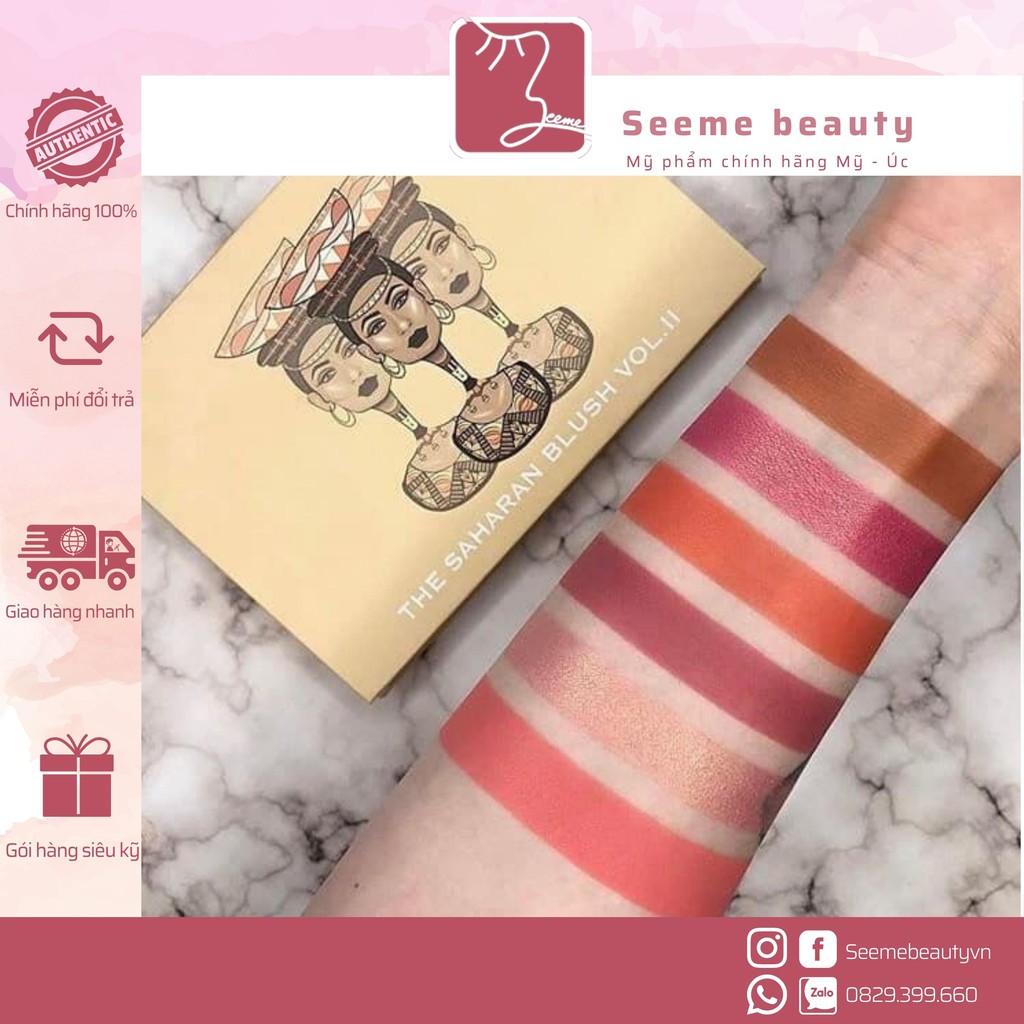 [MỚI, BILL MỸ] Bảng Phấn Má Juvia’s Place The Saharan Blush Palette Vol II [SeeMe Beauty]