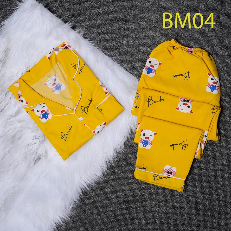 Bộ đồ Pijama kate Thái - Tay cộc quần dài form 40-58kg