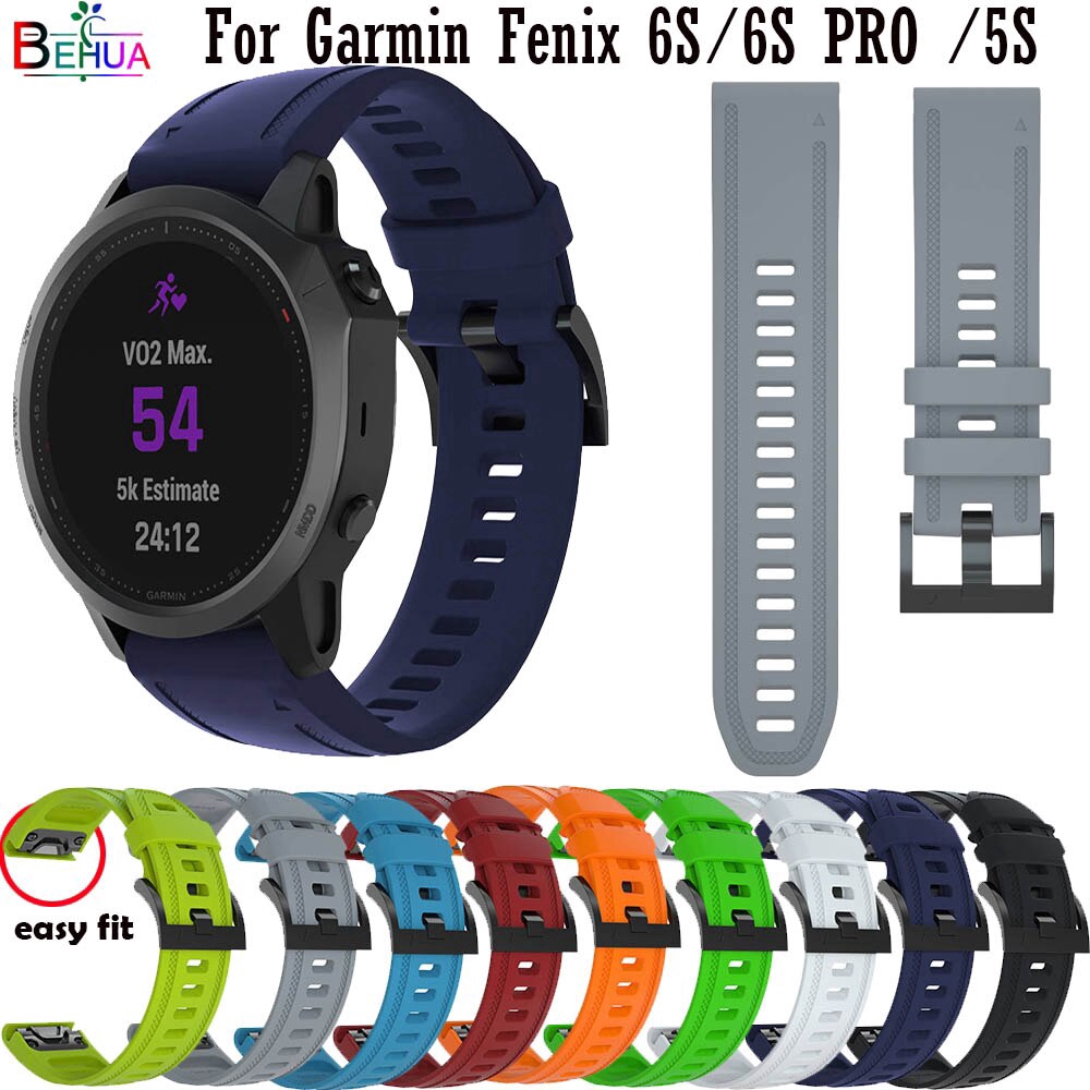 Dây Đeo Silicon 20mm Cho Đồng Hồ Thông Minh Garmin Fenix 6s/6s Pro/Fenix 5s/5s Plus