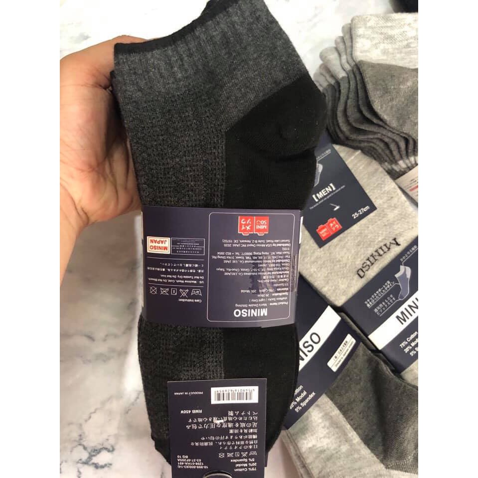 Set 10 tất ( vớ) Miniso cổ cao Nhật Bản