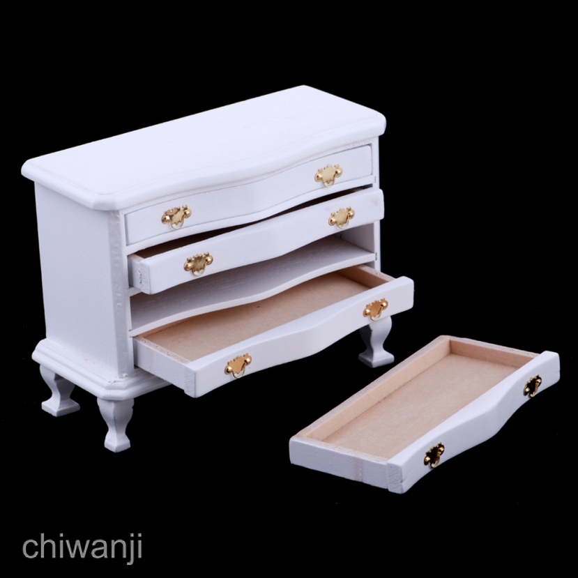 Tủ Quần Áo 4 Tầng Bằng Gỗ Tỉ Lệ 1 / 12 Trang Trí Nhà Búp Bê