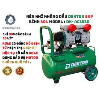 Máy nén khí không dầu 30lit 2hp dekton dk ac3930 lên hơi nhanh giá tốt